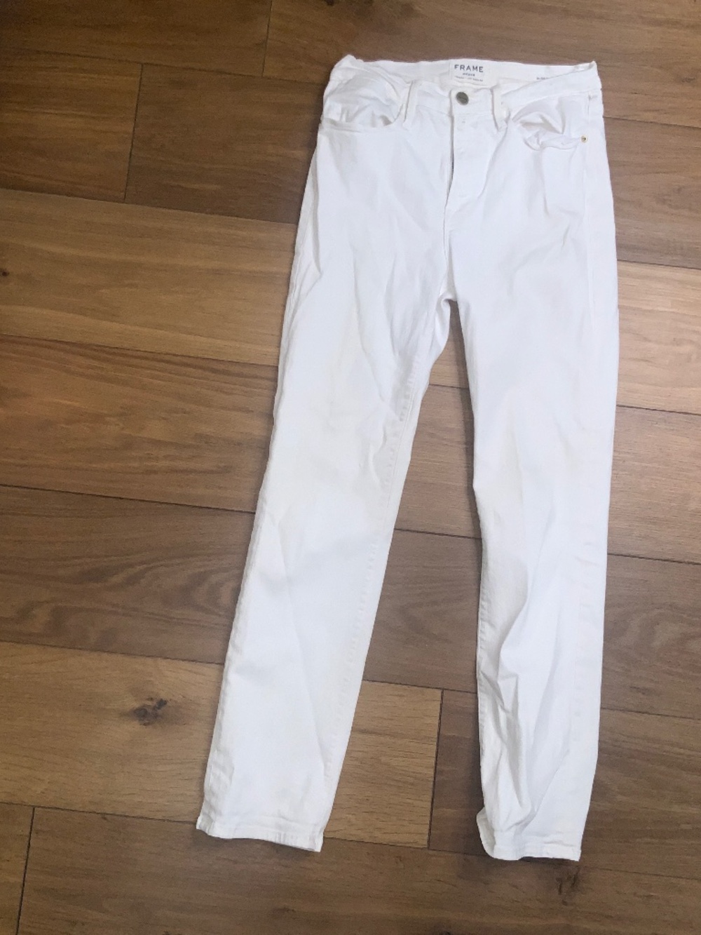 FRAME White Le High Straight Jeans Size 28